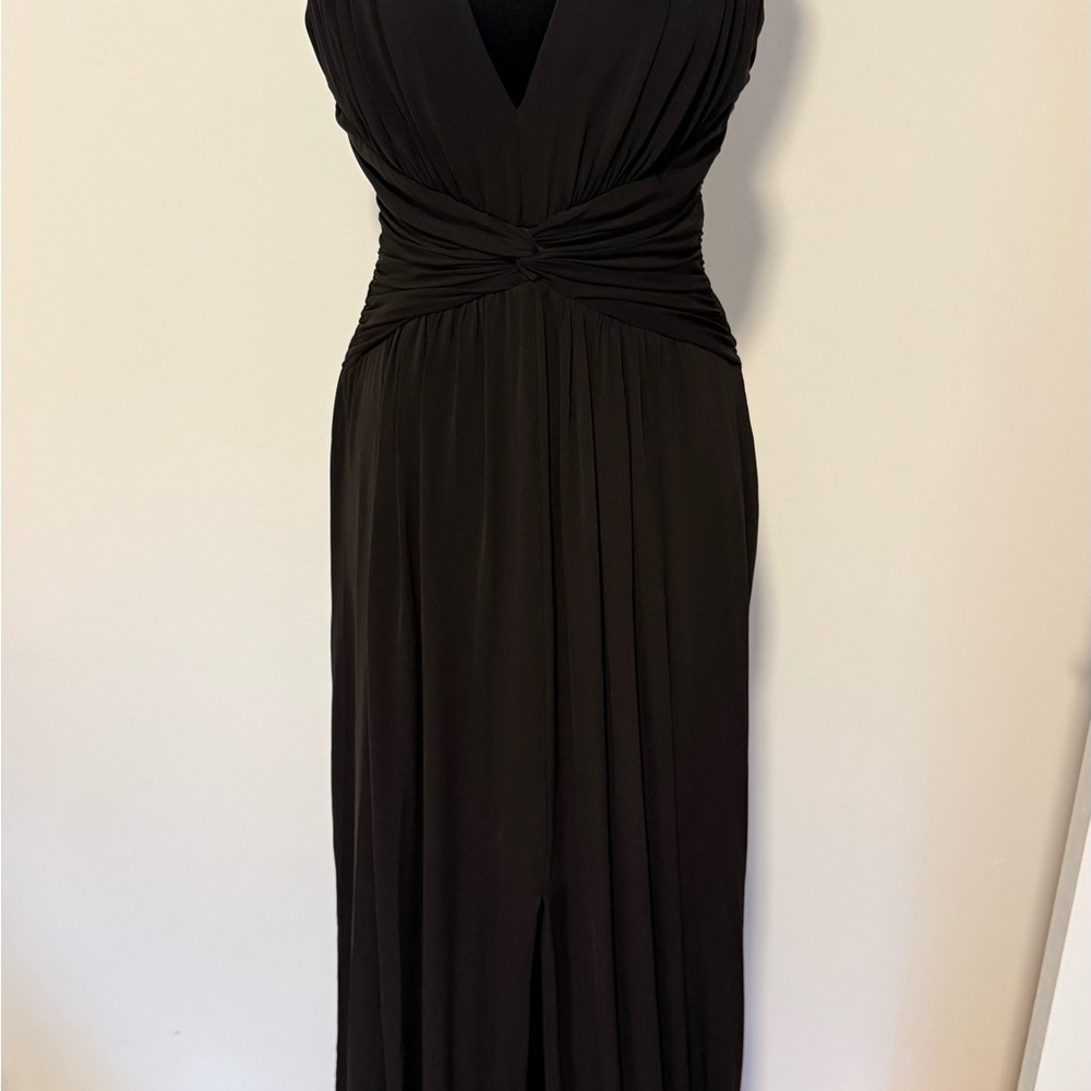 BCBG Elegant Black Backless Gown